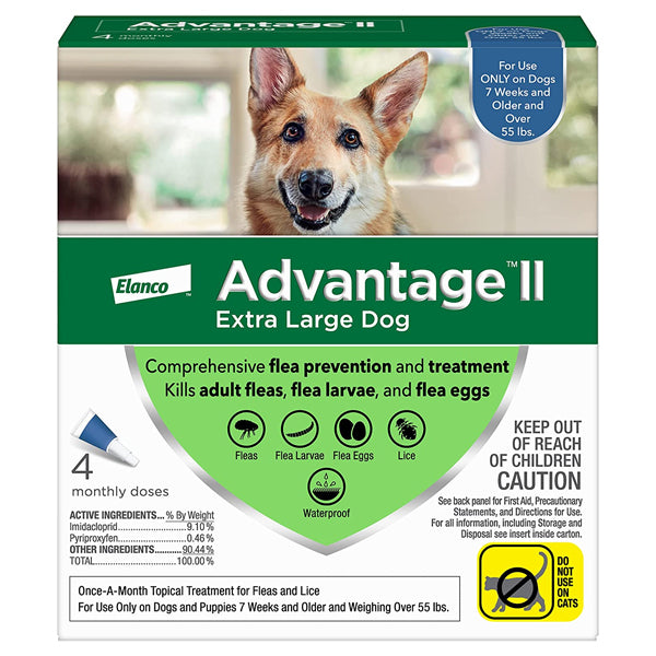 Advantage II Flea Control for Extra Large Dogs Over 55 lbs, 4pk