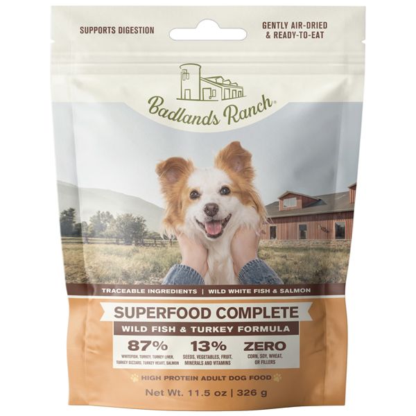 Badlands Ranch Superfood Complete Fish & Turkey Dog Food 11.5oz