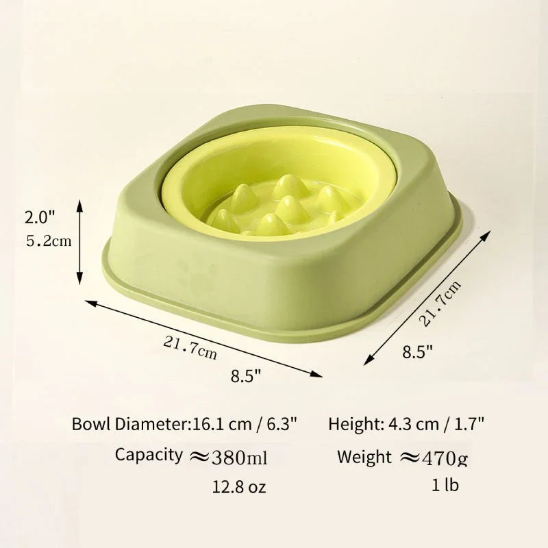 Ceramic Slow Feeder Dog Feeding Bowls With Detachable Stand