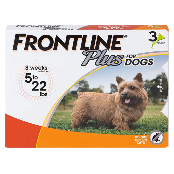 Frontline Plus For Dogs Flea & Tick Control Up to 22 lbs, 3pk