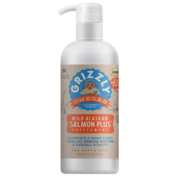 Grizzly Salmon Plus Omega Fatty Acids for Dogs & Cats 8oz