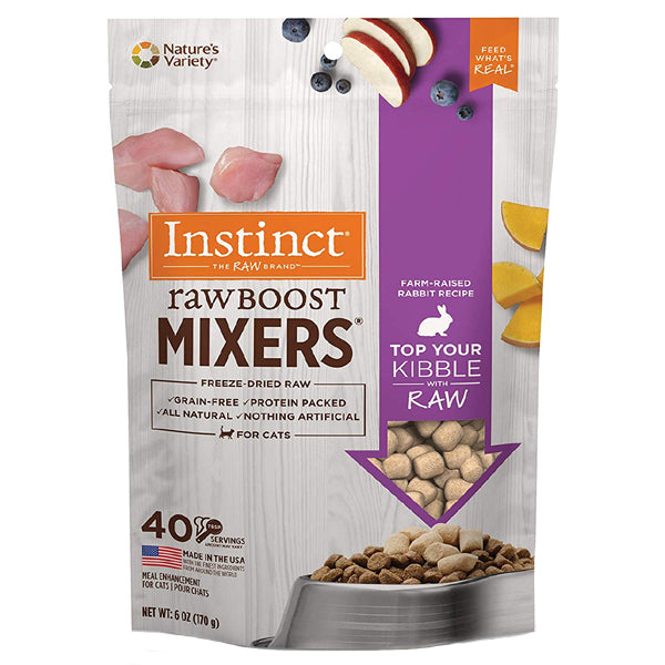 Instinct Raw Boost Mixers Rabbit Cat Food Topper 6oz