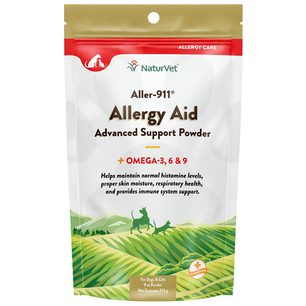 NaturVet Aller-911 Advanced Allergy Aid Formula Powder 9oz