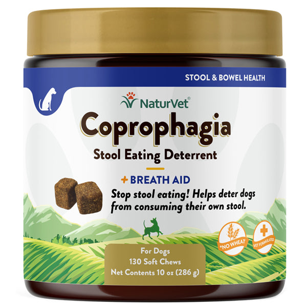 NaturVet Coprophagia Stool Deterrent Plus Breath Aid Soft Chews 130ct