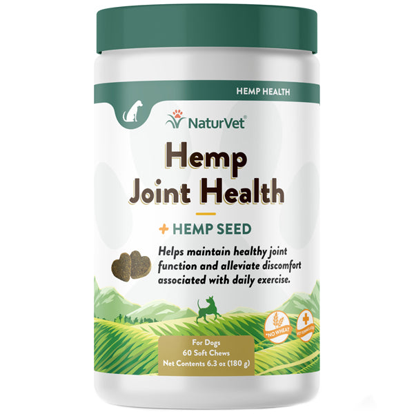 NaturVet Hemp Joint Health Soft Chews for Dogs 60ct