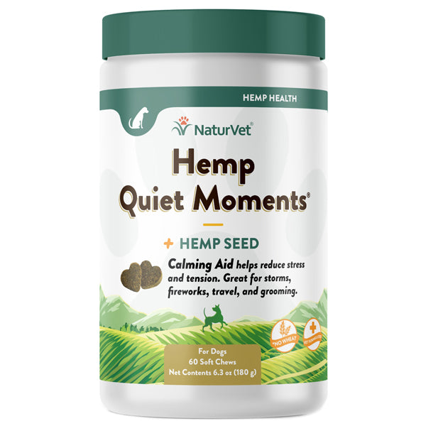 NaturVet Hemp Quiet Moments Soft Chews for Dogs 60ct