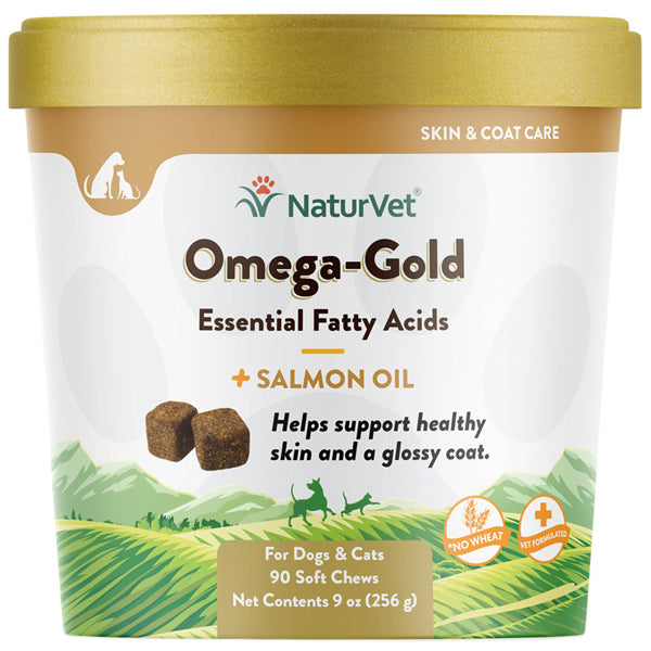 NaturVet Omega-GOLD Plus Salmon Oil Soft Chews 90ct