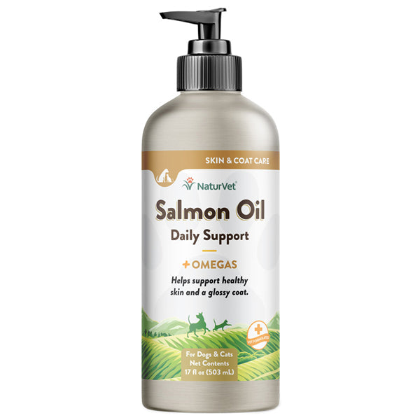 NaturVet Salmon Oil for Dogs & Cats Unscented 17oz