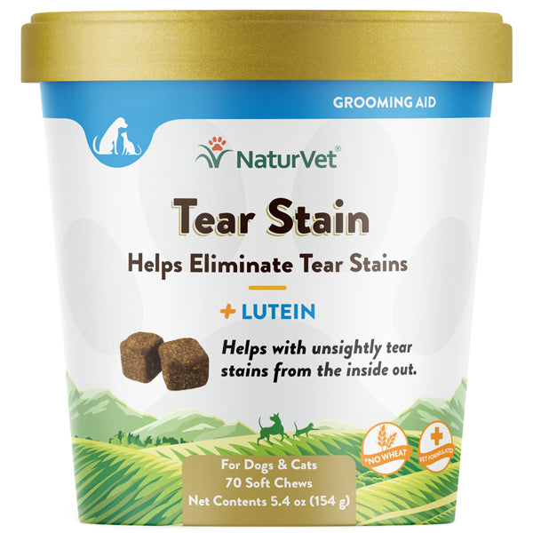 NaturVet Tear Stain Supplement Plus Lutein Soft Chews 70ct