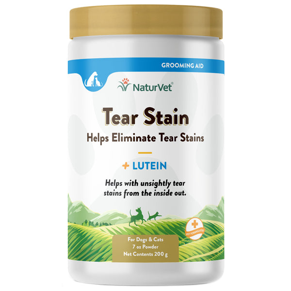 NaturVet Tear Stain Supplement Powder for Dogs & Cats 7oz