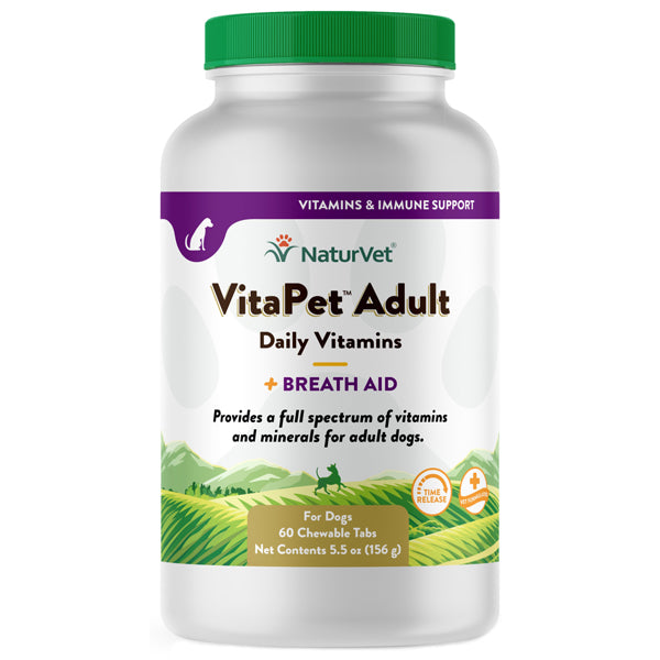 NaturVet VitaPet Adult Time Release Multi-Vitamins 60ct