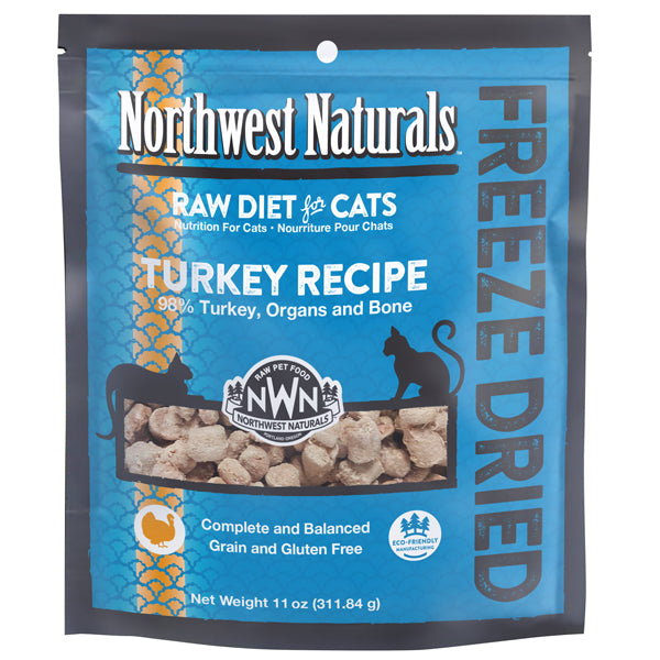 Northwest Naturals Raw Diet Freeze Dried Turkey Cat Food 11oz