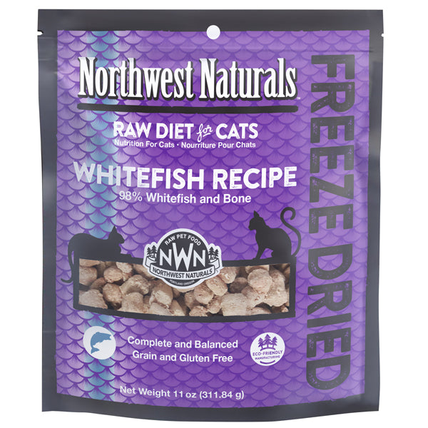 Northwest Naturals Raw Diet Freeze Dried Whitefish Cat Food 11oz