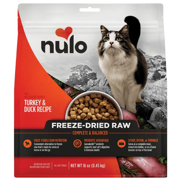 Nulo Freestyle Freeze Dried Raw Turkey & Duck Cat Food 16oz
