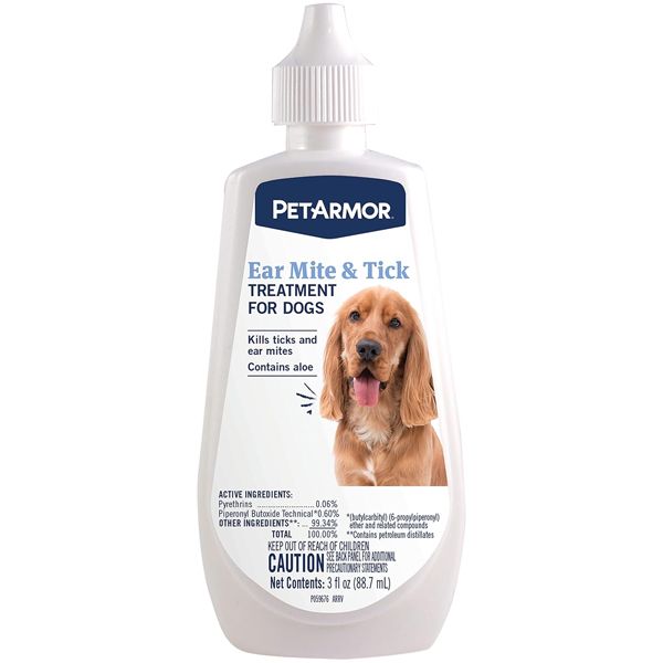 PetArmor Ear Mite & Tick Treatment for Dogs 3oz