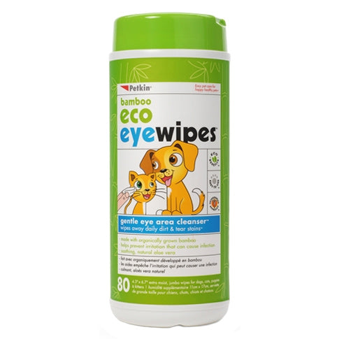 Petkin Bamboo Eco Eye Wipes 80ct