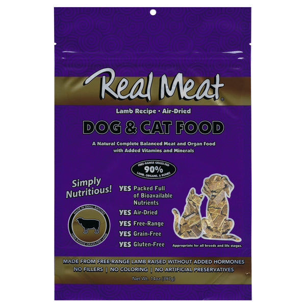 Real Meat CO. Air Dried Dog & Cat Food Lamb 14oz