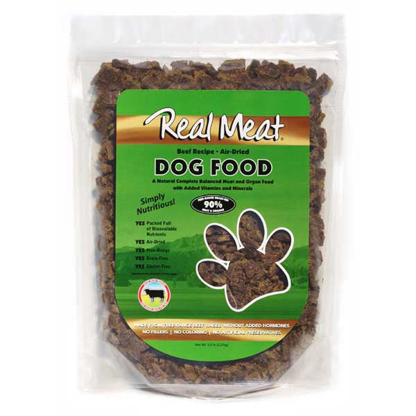 Real Meat CO. Air Dried Dog Food Beef 5 lbs
