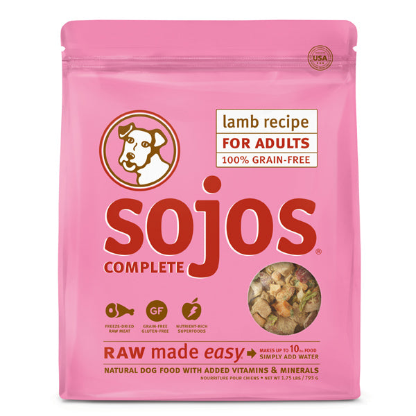 Sojos Complete Lamb Freeze Dried Raw Dog Food 1.75 lbs